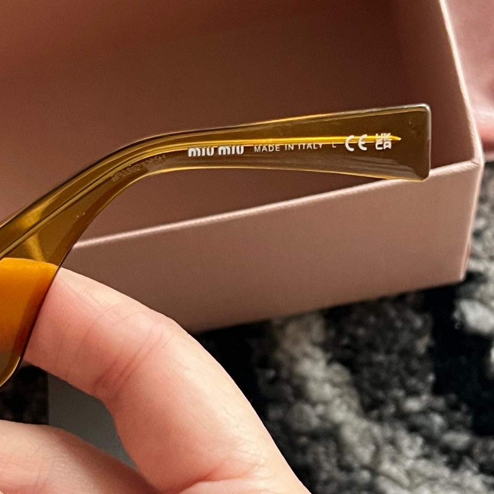 Miu Miu Amber Transparent Frame Sunglasses - Picture 3 of 7